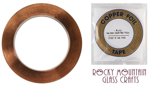 7/32" SILVER BACK EDCO Copper Foil Tape For Stained Glass 36 yards Supplies 1mil- 