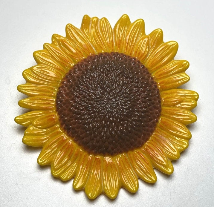 Large Sunflower Glass Frit Casting Mold Creative Paradise LF210 9 1/2" Fusing Supplies Flowers-
