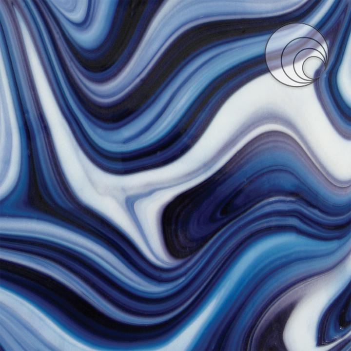 ONE PIECE Glass Heart Spectrum System 96 COE Red or Blue Swirl 2" x 1 7/8"-
