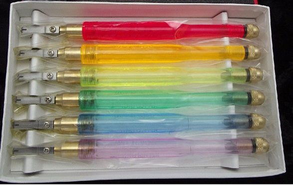 TOYO COMFORT GRIP RAINBOW Stained Glass Pencil Cutter SUPERCUTTER-