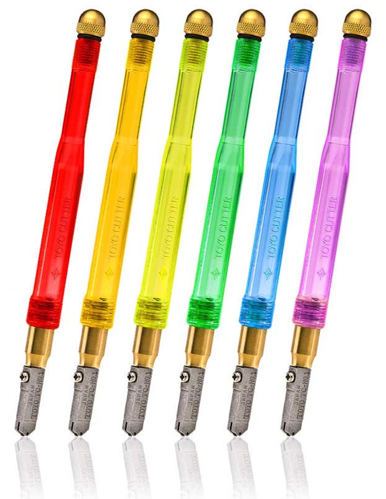 TOYO COMFORT GRIP RAINBOW Stained Glass Pencil Cutter SUPERCUTTER-