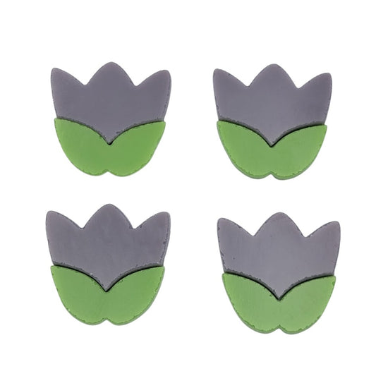 96 COE TULIP Precuts Lilac Set of Four Glass Shapes for Fusing 96COE Flowers Easter- 