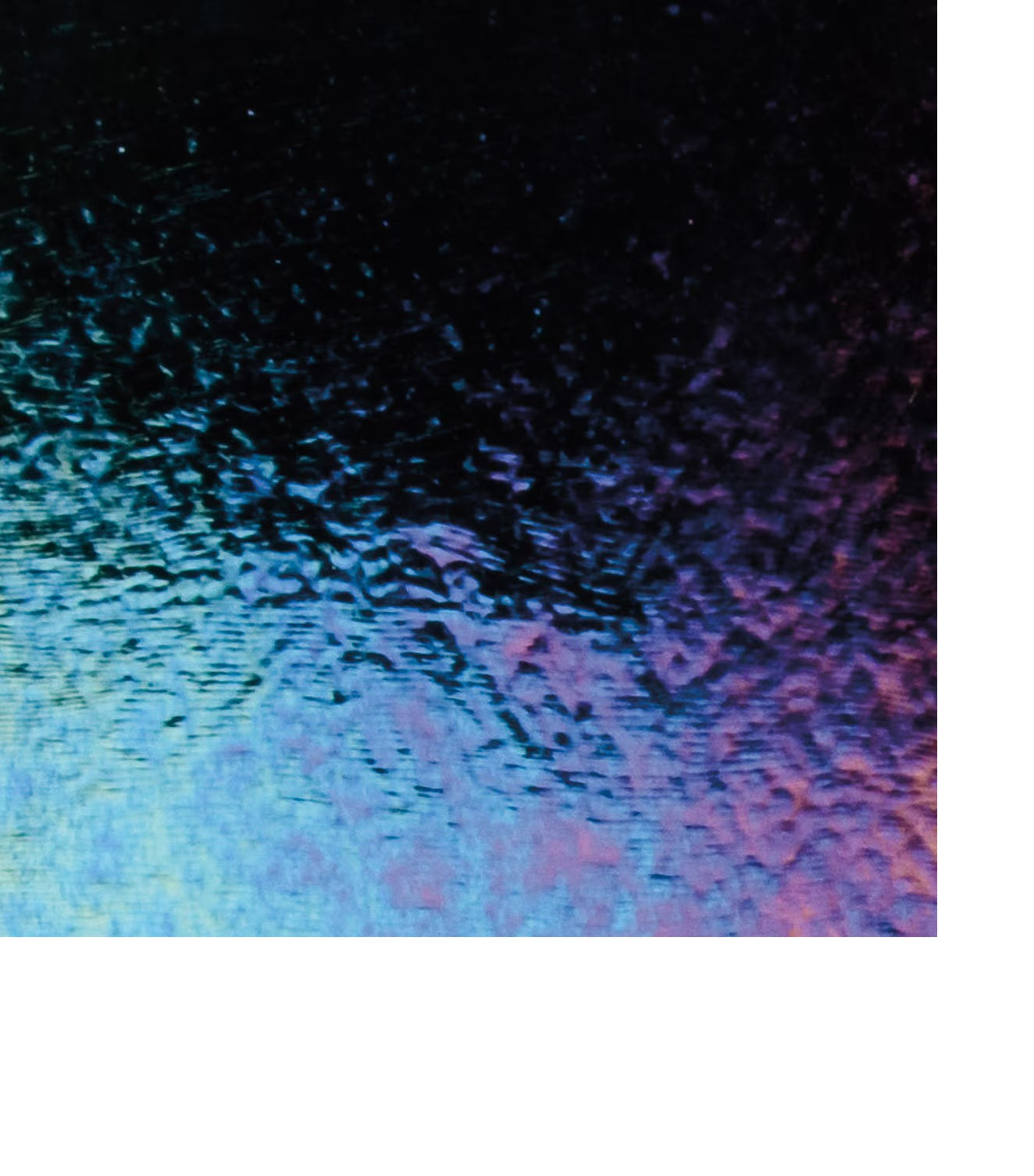 Shorty 0100 Black Opal Rainbow Iridized 90 COE Bullseye Fusing Glass Sheet- 