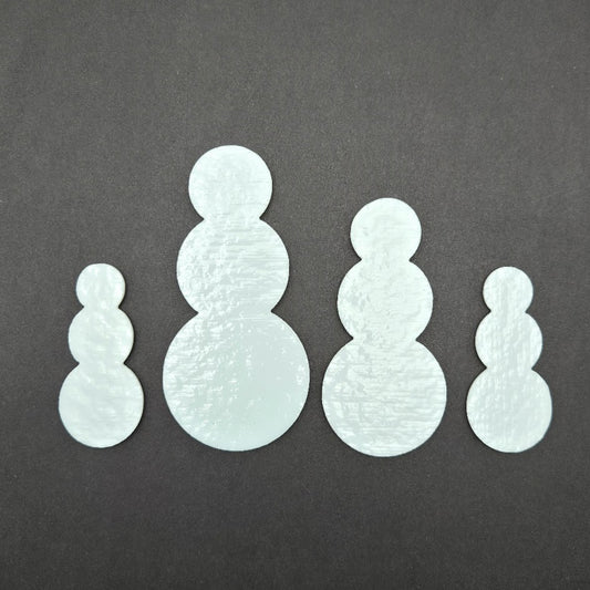 Snowman 90 COE Precut Glass Shapes Fusing Supplies Winter Christmas Holiday Fusing Supplies- 