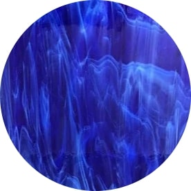 339.6 Dark Blue White Mix ONE 2" Precut 96 COE Glass Circle Fusible Supplies- 
