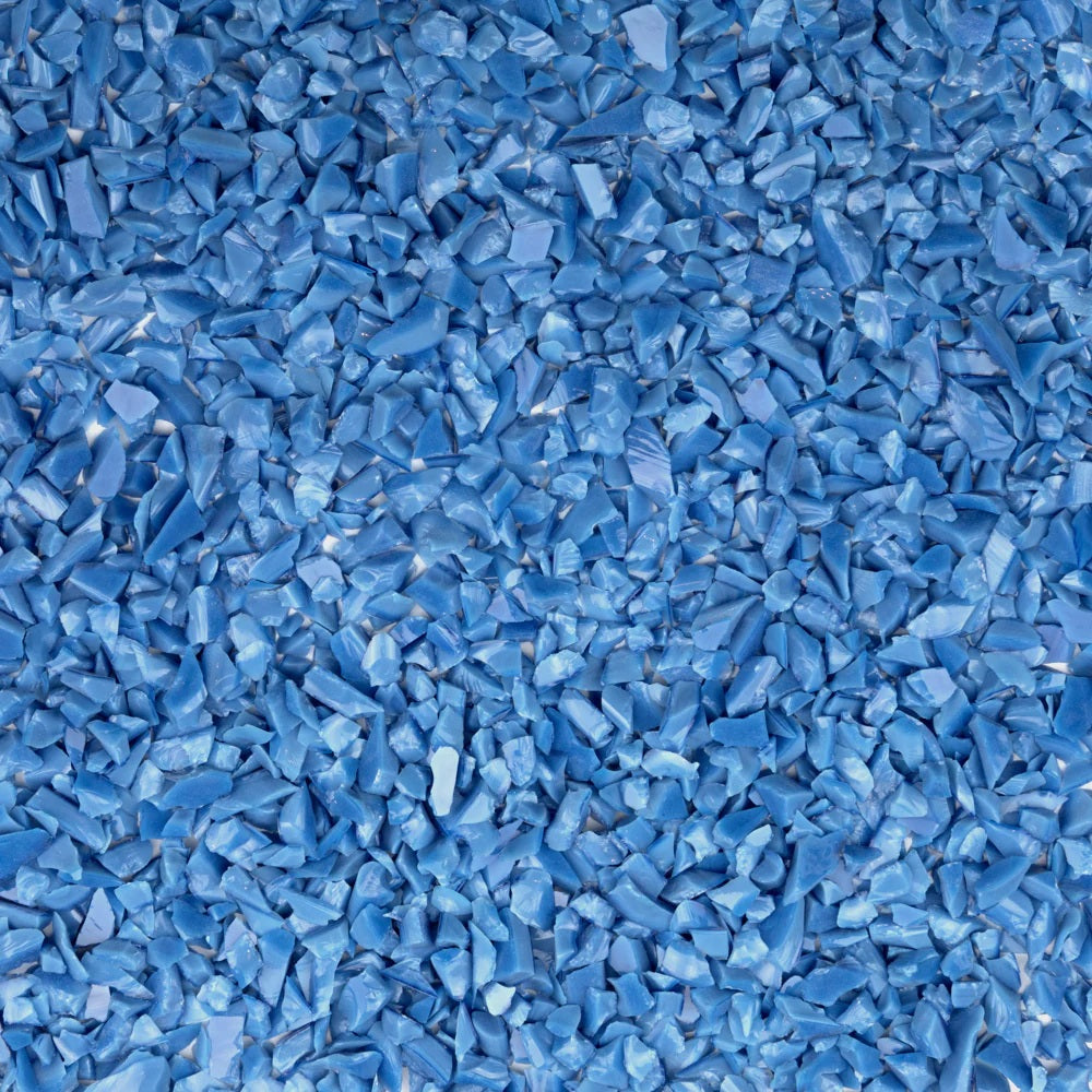 F5 2335 96 Mariner Blue Opal COARSE 96 COE Frit 8.5 oz Jar- 