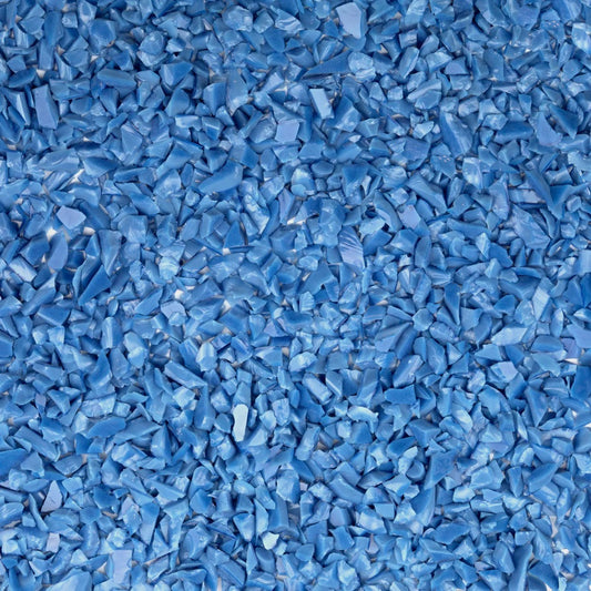 F5 2335 96 Mariner Blue Opal COARSE 96 COE Frit 8.5 oz Jar- 