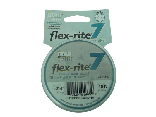 Sterling Silver .014" 7 Strand 10' BEADSMITH FLEX-RITE Bead WireSterlin FLEXRITE- 