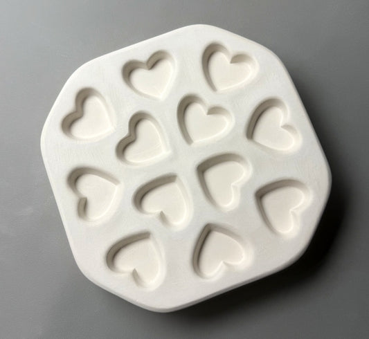 12 Small Hearts Casting Mold Creative Paradise LF261 For Glass Casting Fusing- 