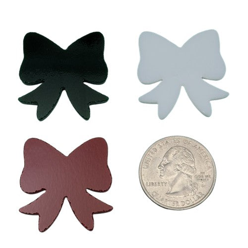 Three Bows 96 COE Precut Glass Shapes Green Red or White Fusing Supplies- 