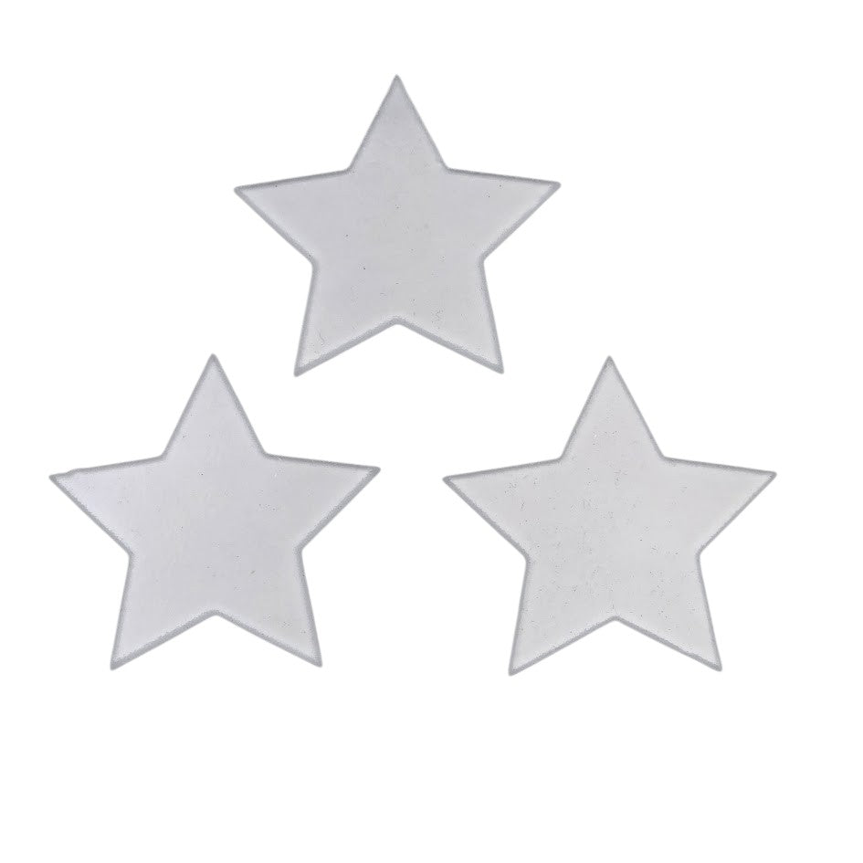96 COE 2" Clear Stars (3) Glass Precut Element Designs Fusing Supplies 96COE- 
