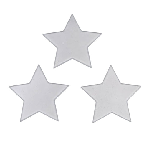 96 COE 2" Clear Stars (3) Glass Precut Element Designs Fusing Supplies 96COE- 