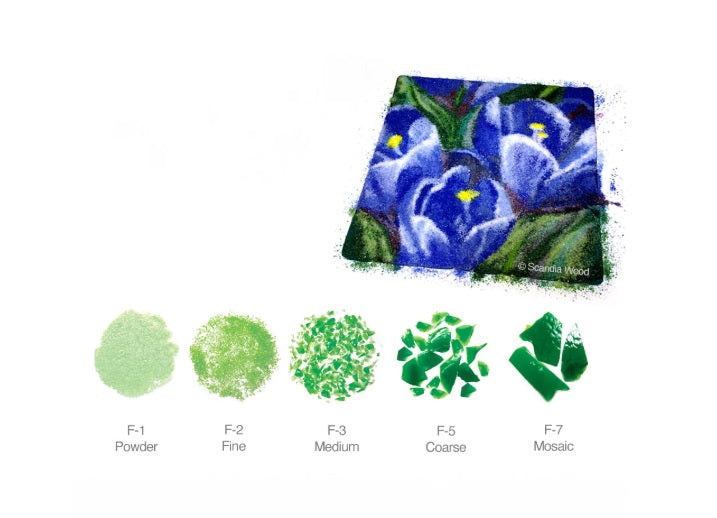 F5 2301 96 Hydrangea Opal 4 FOUR POUNDS COARSE Oceanside System 96 COE Glass Frit- 