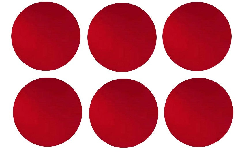 152 Ruby Red Six 96 COE Glass Circles Choice of 1/2, 3/4, 1, or 1 1/2 inches-Size 1"