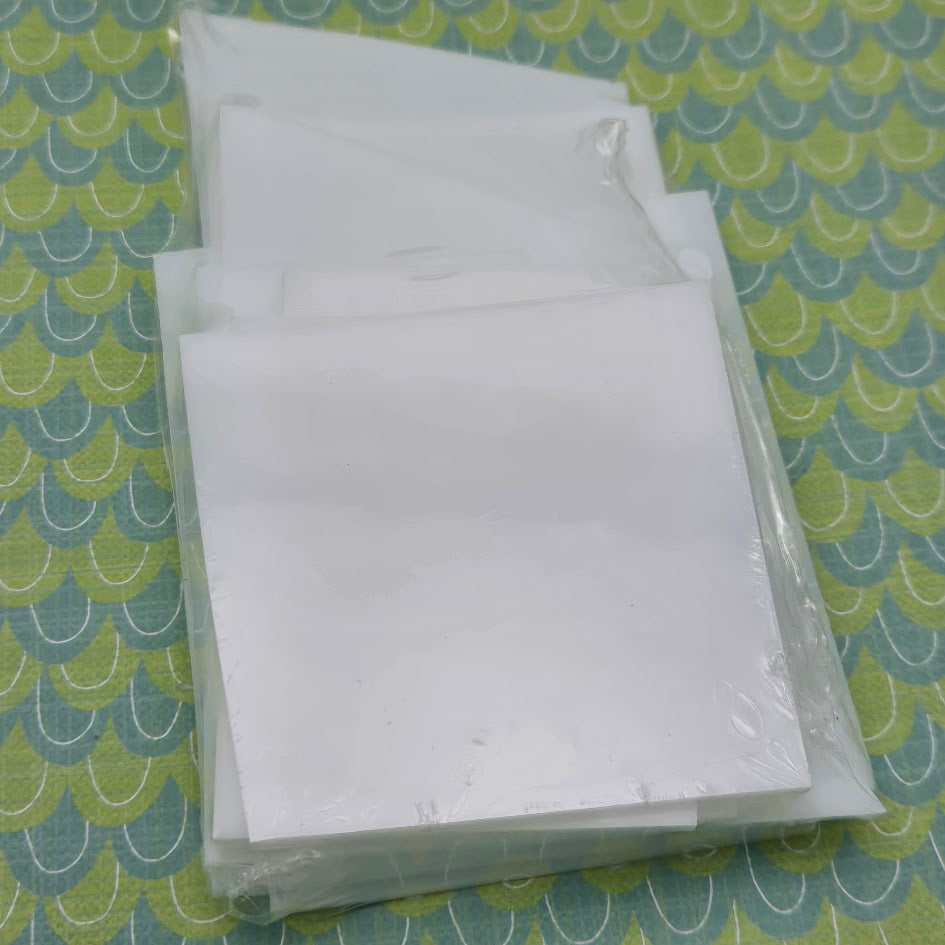 White Opal 96 COE Scrap Packs One Pound 3" Glass Fusing Mosaics Fusible Sheet- 
