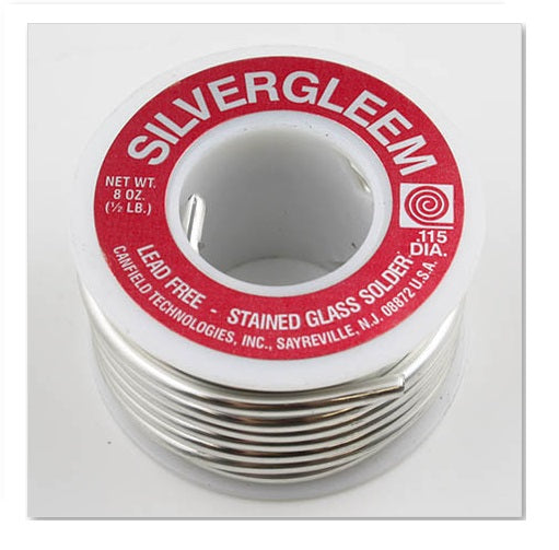 SILVERGLEEM Silver Gleam LEAD FREE Solder SOLDERED ART Contains Real Silver 8 oz- 