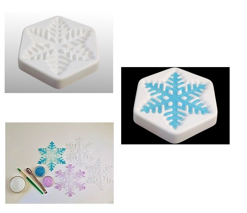 "December 2017" Colour de Verre SNOWFLAKE Ceramic Reusuable Fusing Mold Casting- 