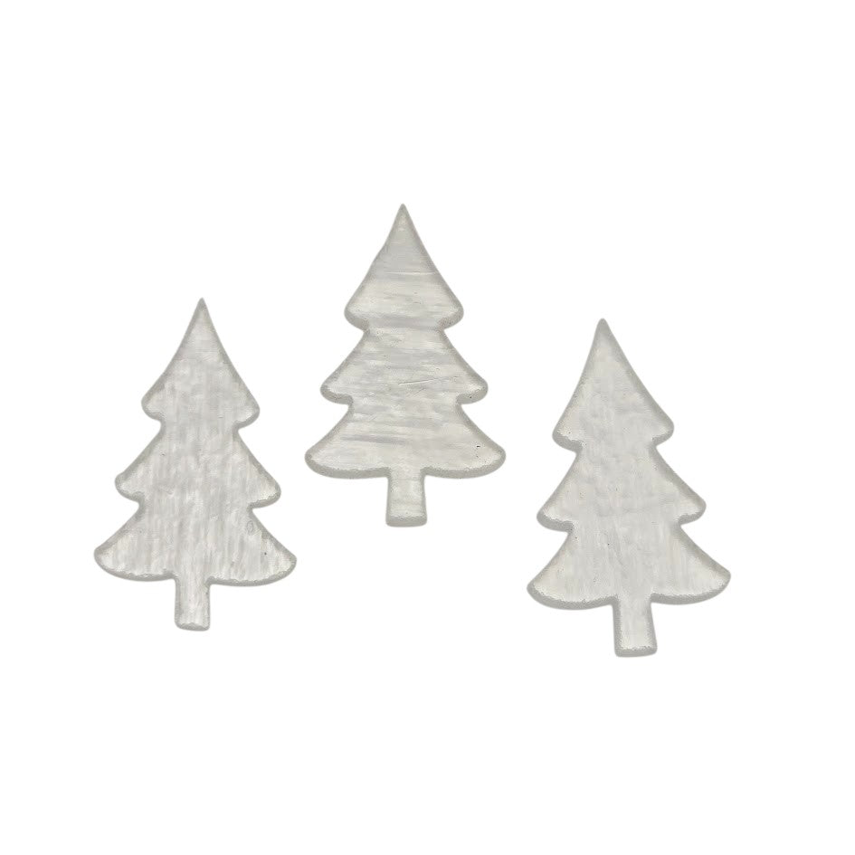 90 COE Tall Mini Trees Set of THREE Glass Precut Bullseye 1 by 1 3/4 inches Christmas Pine- 