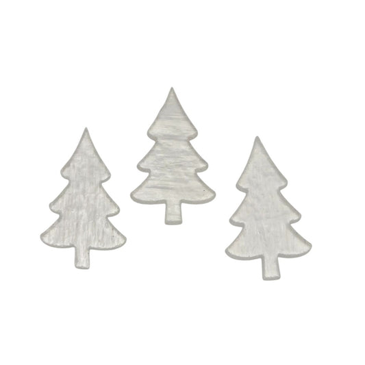 90 COE Tall Mini Trees Set of THREE Glass Precut Bullseye 1 by 1 3/4 inches Christmas Pine- 