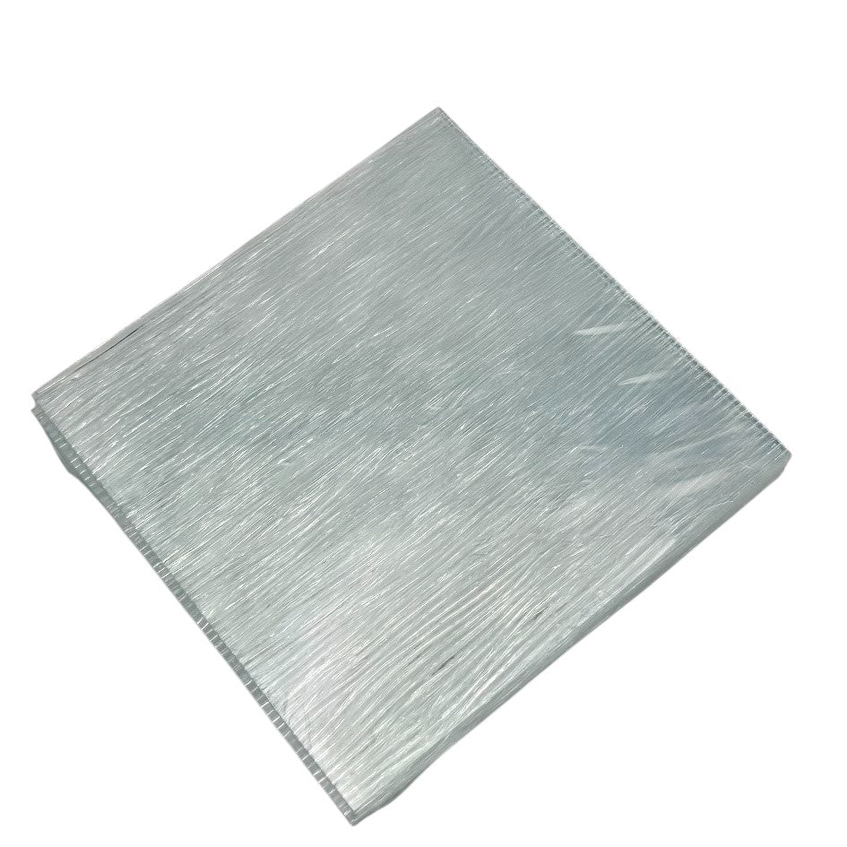 Six 6x6"  96 COE 100 Clear CORD Texture Glass Sheets Pack SF100C-6- 