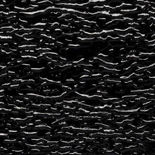 100 72 Ripple Black Bullseye 90 COE Glass Sheet 10x10" 90COE- 
