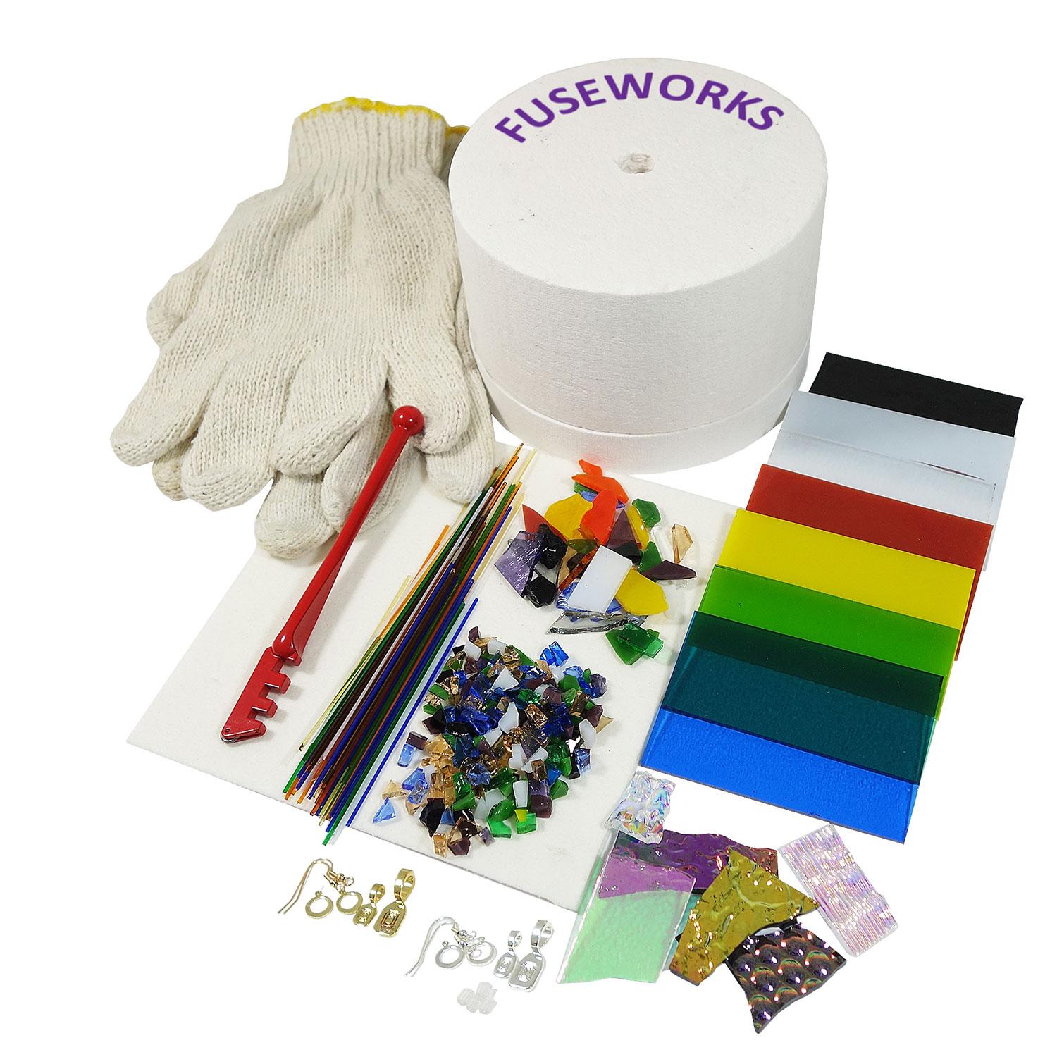 Fuseworks Microwave Glass Fusing KILN Kit Glass Findings Starter Set- 