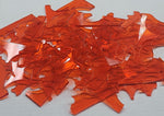171 Orange Transparent 96 COE Scrap Glass 8 oz Package 96COE Sheet- 