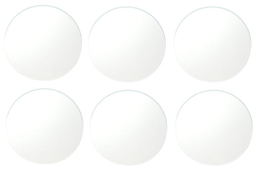 100 Icicle Clear Six 96 COE Glass Circles Choice of 1/2, 3/4, 1, or 1 1/2 inches- 