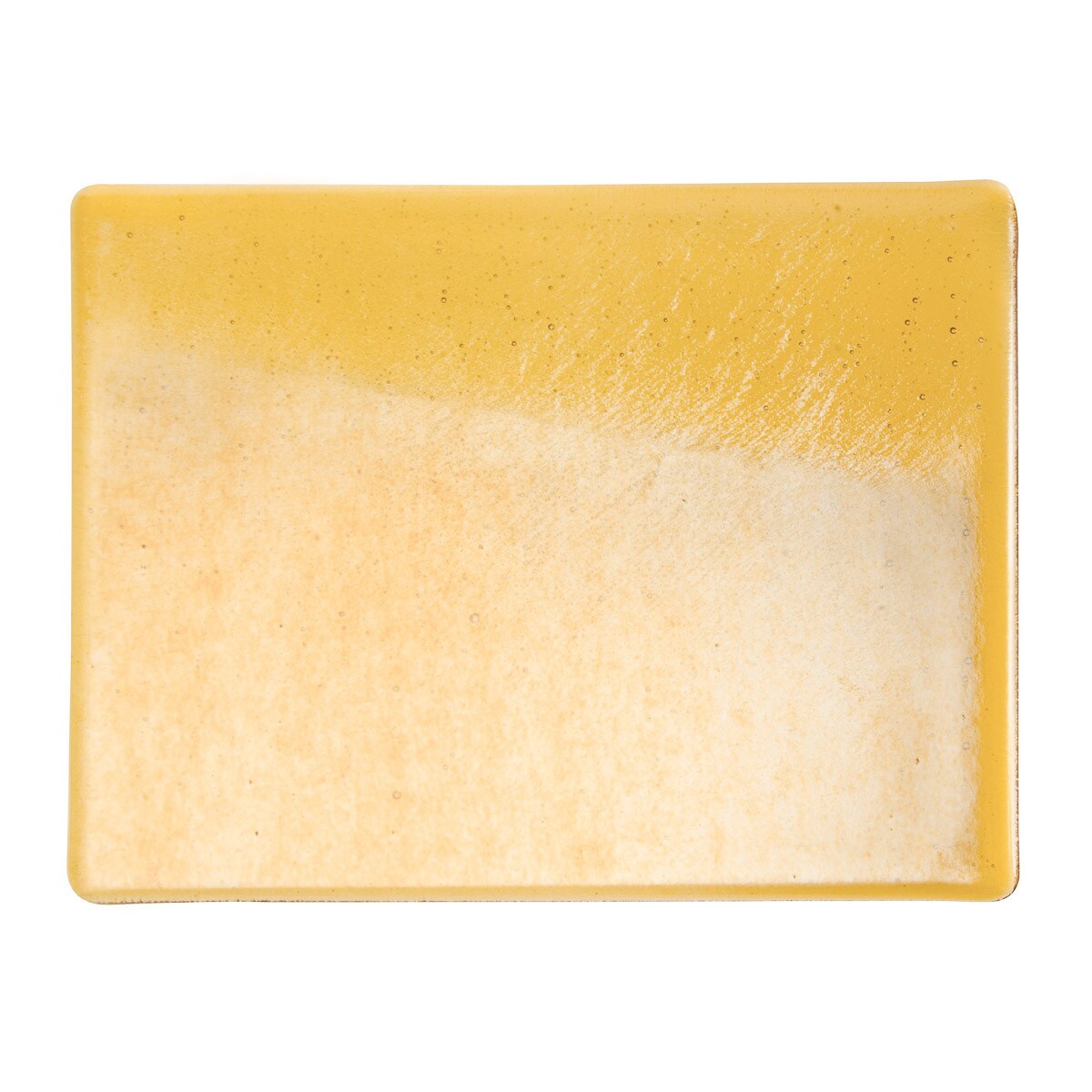 1137 Medium Amber Transparent Gold Iridized 90 COE Bullseye Fusing Glass Sheet 5x5 inch 3mm- 
