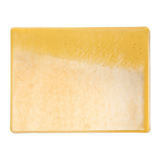 1137 Medium Amber Transparent Gold Iridized 90 COE Bullseye Fusing Glass Sheet 5x5 inch 3mm- 