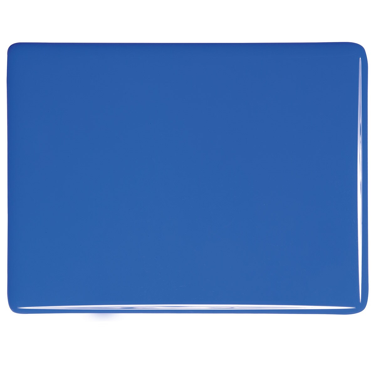 0114 Cobalt Blue Opal 90 COE Bullseye Fusing Glass Sheet 5x5 inch 3mm- 