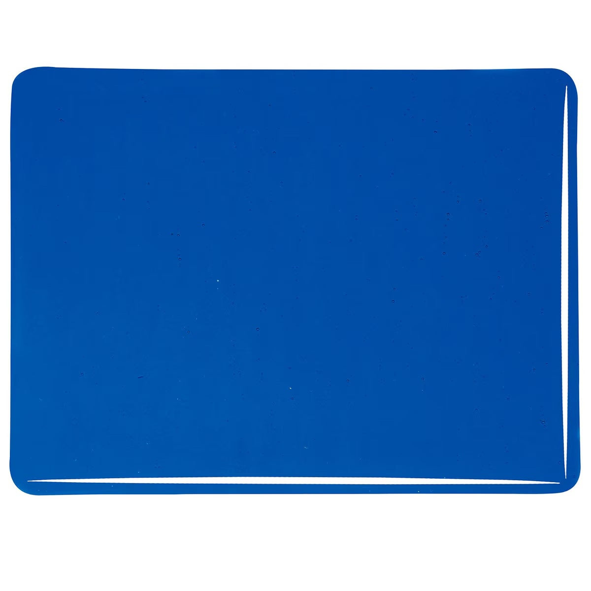 1164 Thin Caribbean Blue 90 COE Bullseye Fusing Glass Sheet 5x5 inch 2mm- 
