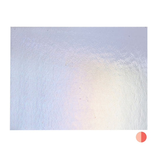 1215 Pink Tint Rainbow Iridized Transparent Bullseye 90 COE Glass Sheet 10x10" 90COE- 