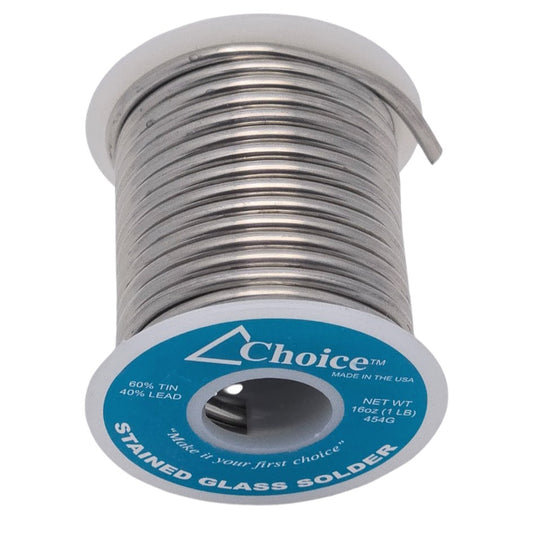 60/40 SOLDER Choice Brand One Pound Spool Stained Glass Supplies Lead Tin