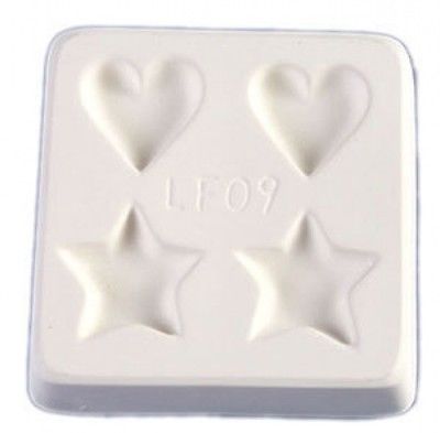 HEARTS & STARS Little Fritters Glass Frit Casting Mold Pendants- 