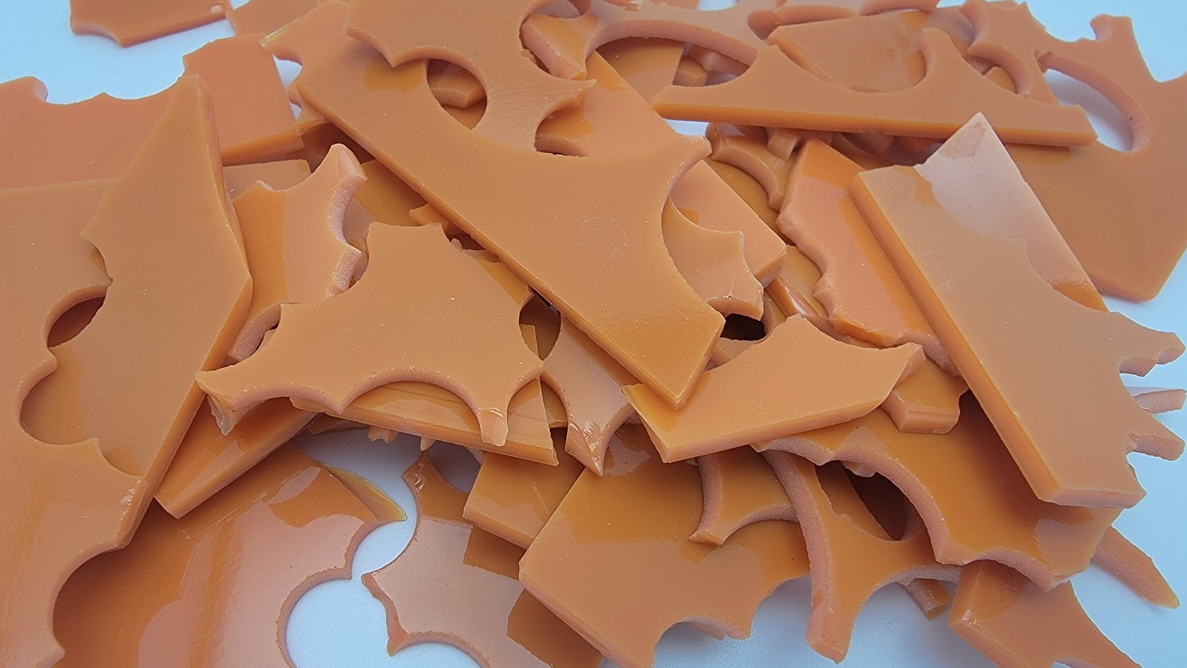 271.71 96 Persimmon Opal 96 COE Scrap Glass 8 Ounce Package 96COE Sheet- 
