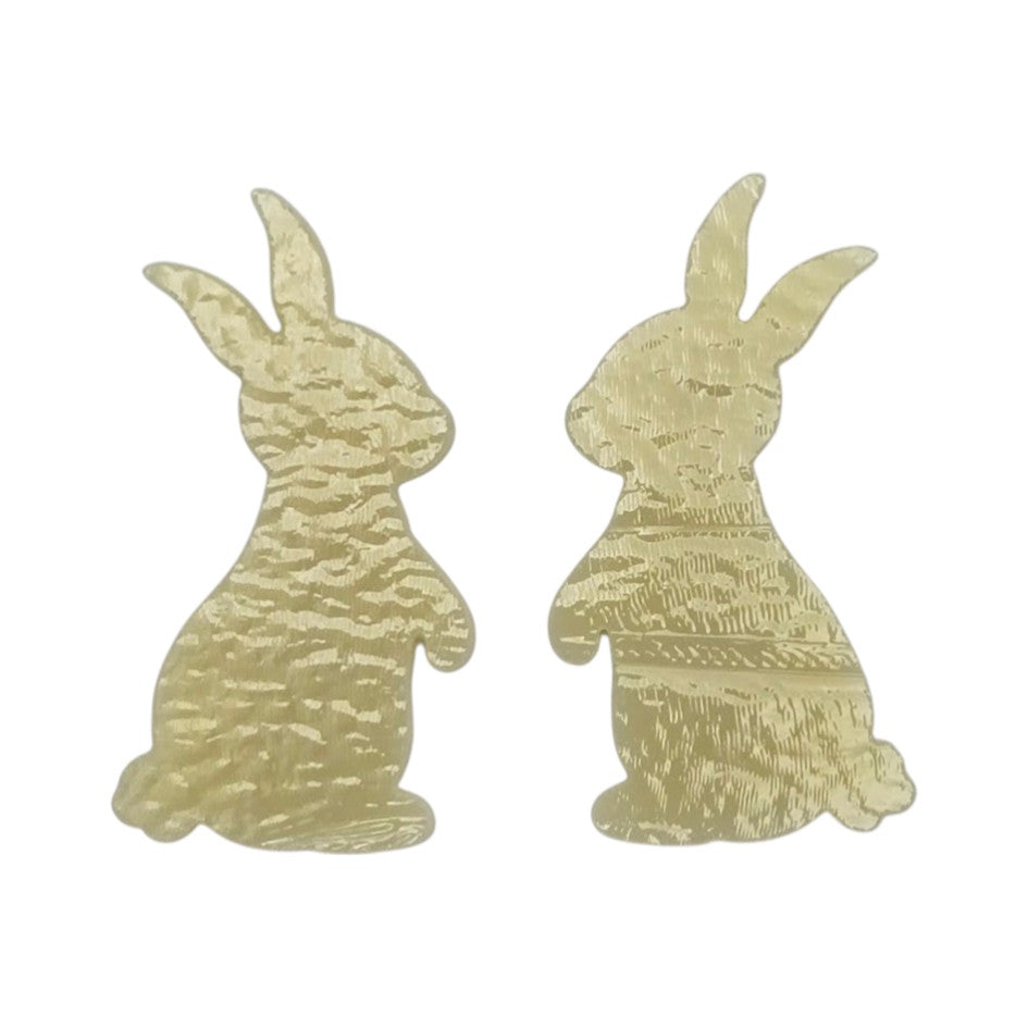 90 COE Rabbit Bunny Precut Glass Shapes Set of TWO Pieces Choice of Color 90COE-Color French Vanilla