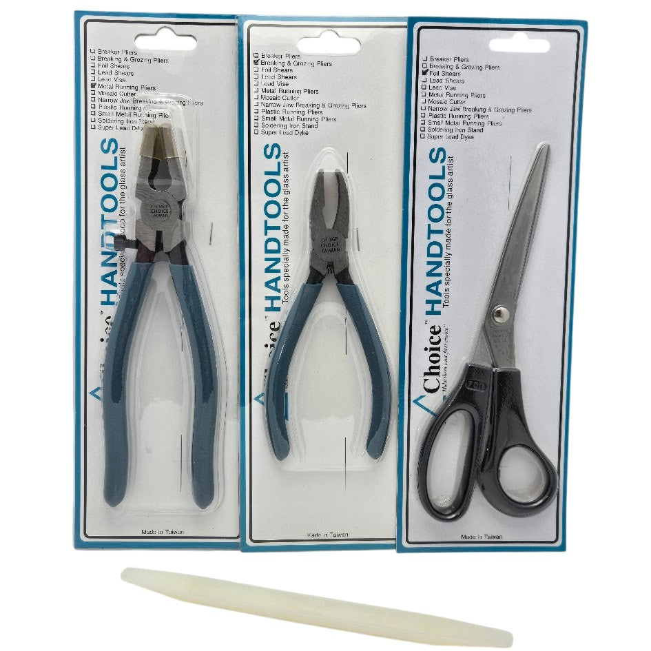 Studio Quality Student Tool Kit: Fid; Breaker/Grozer Pliers; Running Pliers; Foil Shears- 