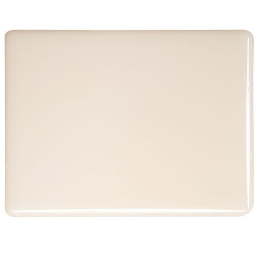 0034 Light Peach Cream Opalescent Bullseye 90 COE Glass Sheet 10x10" 90COE Fusible- 