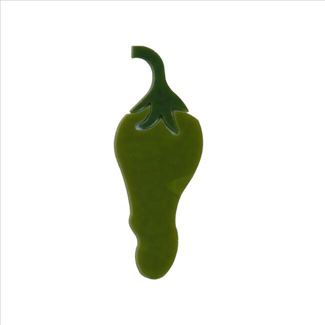 90 COE Green Chili Pepper Precut Glass Shapes Vegetables for Fusing and Mosaics- 
