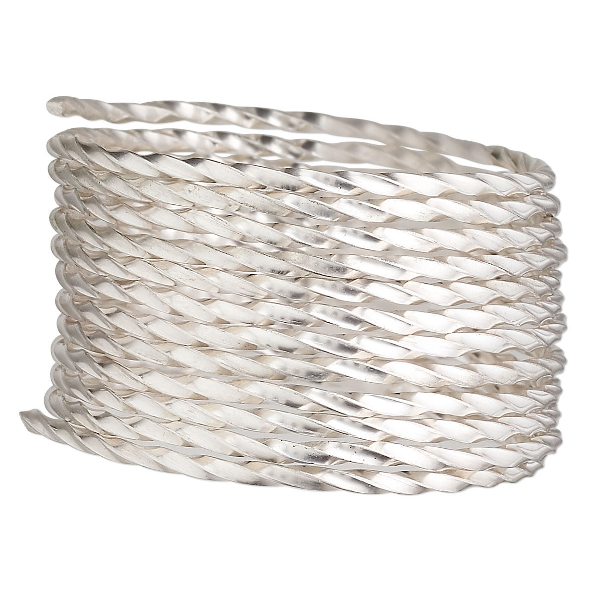 13.5ga Full Hard Twisted Round Solid Sterling Silver Five Feet Wrapping Wire Made in the US- 