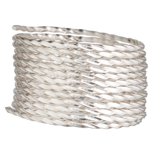 13.5ga Full Hard Twisted Round Solid Sterling Silver Five Feet Wrapping Wire Made in the US- 