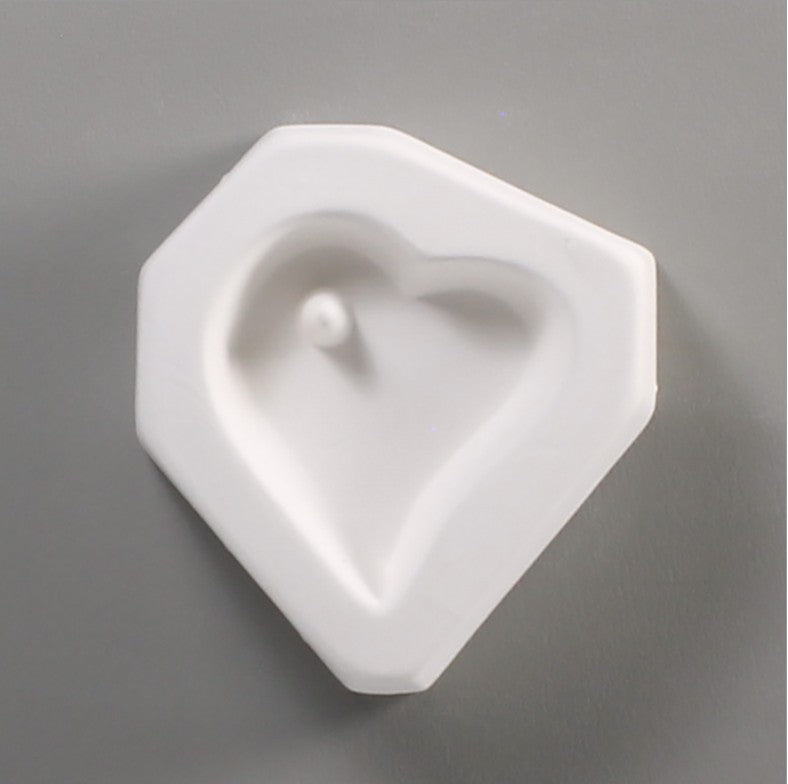 HOLEY HEART Fritter Mold Makes Castings Tag Necklace Pendant Jewelry Ornament- 