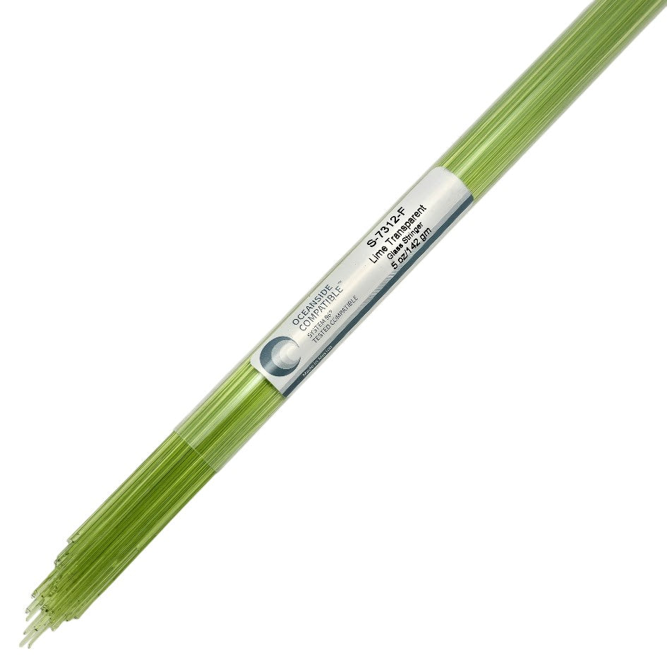 7312 Lime Transparent  Stringers System 96 COE Full 5 oz Tube Fusing Supplies Green- 