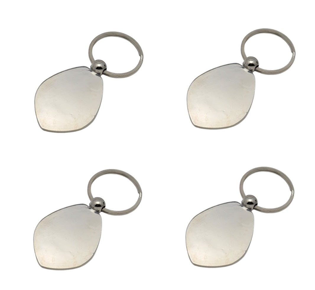FOUR KEY RING FINDINGS 1" Display Fused Glass Cabachons Aanraku VALUE PACK- 