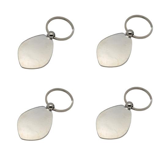 FOUR KEY RING FINDINGS 1" Display Fused Glass Cabachons Aanraku VALUE PACK- 