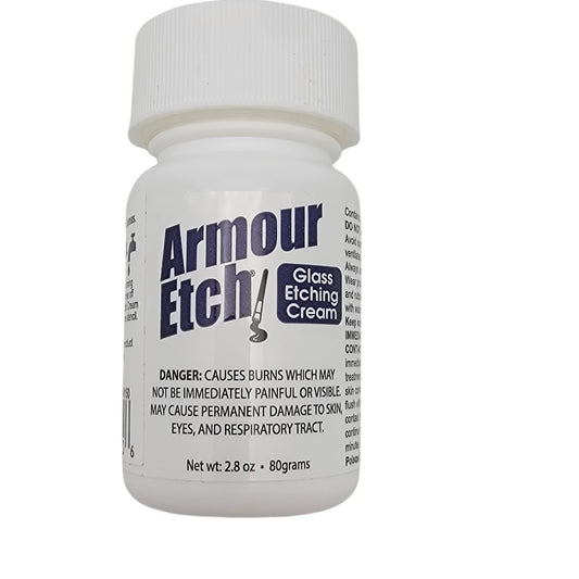 ARMOUR ETCH Glass Etching Cream 2.8 oz Jar  Small Fusing Supplies Tools- 