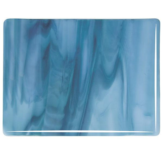 Shorty 2108 Powder/Marine Blue Mix 90 COE Bullseye Fusing Glass Sheet- 