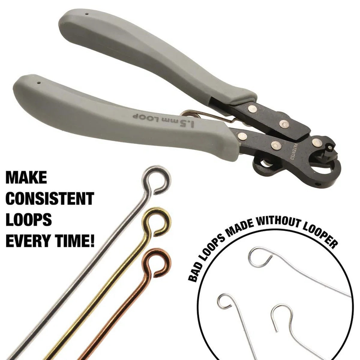 1 STEP LOOPER Create Eye Pins PLOOP Beadsmith Pro Quality Wire Pliers 1.5mm- 