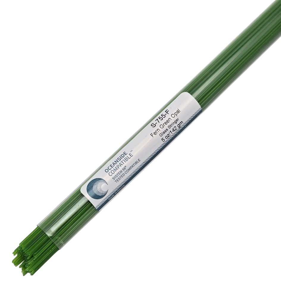 755 Fern Green Opal Stringers System 96 COE Full 5 oz Tube Fusing Supplies- 